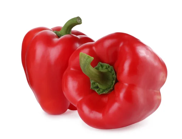 Mogen röd paprika isolerad på vit — Stockfoto