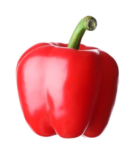 Ripe red bell pepper isolated on white — Stock Photo, Image