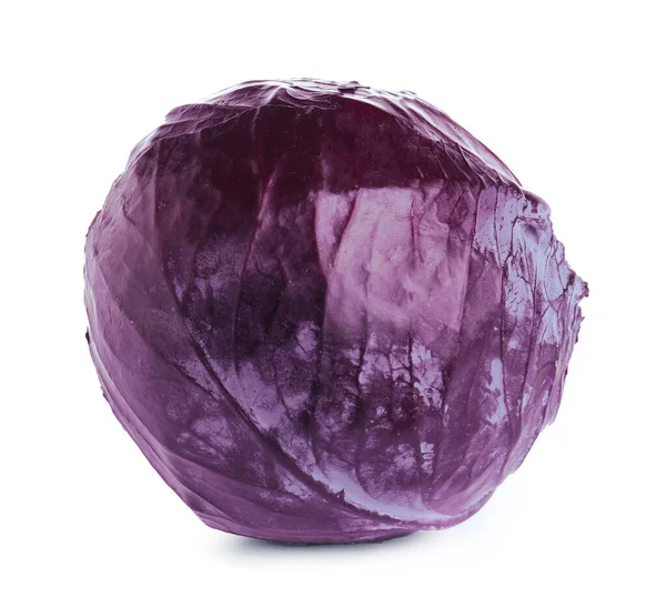 Fresh ripe red cabbage isolated on white — Stock Photo, Image