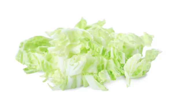 Fresh chopped Chinese cabbage isolated on white — Stock Photo, Image