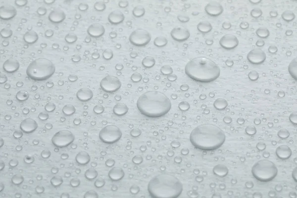 Water Drops White Background Closeup View — Stock Photo, Image