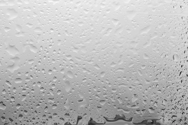 Gotas Agua Sobre Fondo Claro Vista Primer Plano — Foto de Stock