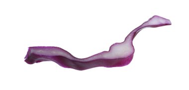 Beyaz üzerinde taze kırmızı lahana kes.