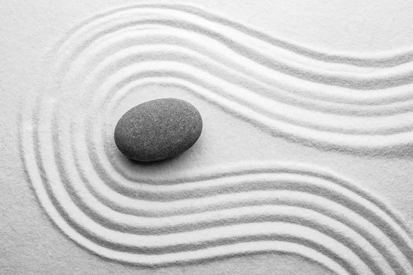 Pedra Cinzenta Areia Com Padrão Vista Superior Zen Meditação Harmonia — Fotografia de Stock