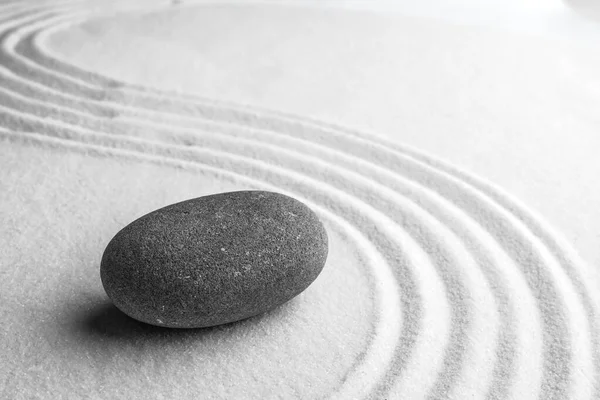 Pietra Grigia Sabbia Con Motivo Spazio Testo Zen Meditazione Armonia — Foto Stock