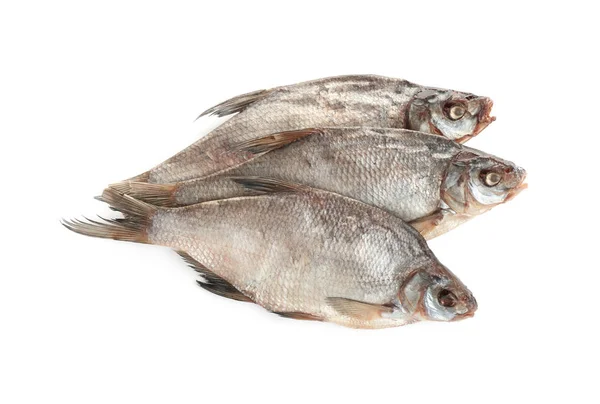 Смачна Сушена Риба Ізольована Білому Морепродукти — стокове фото