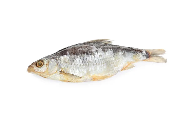 Вкусная Сушеная Рыба Изолированная Белом Фоне Морепродукты — стоковое фото