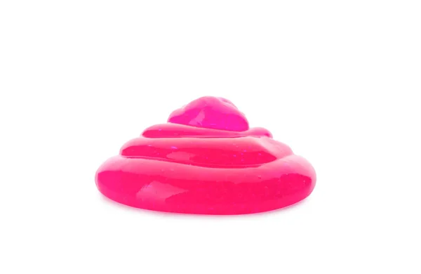 Рожевий Слиз Ізольовано Білому Антистресова Іграшка — стокове фото