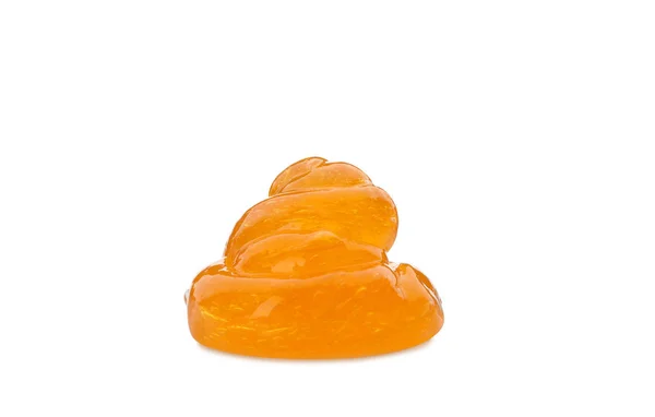 白色に隔離されたオレンジ色の粘菌 ストレス対策玩具 — ストック写真