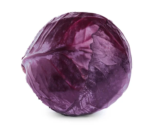 Fresh ripe red cabbage isolated on white — Stock Photo, Image