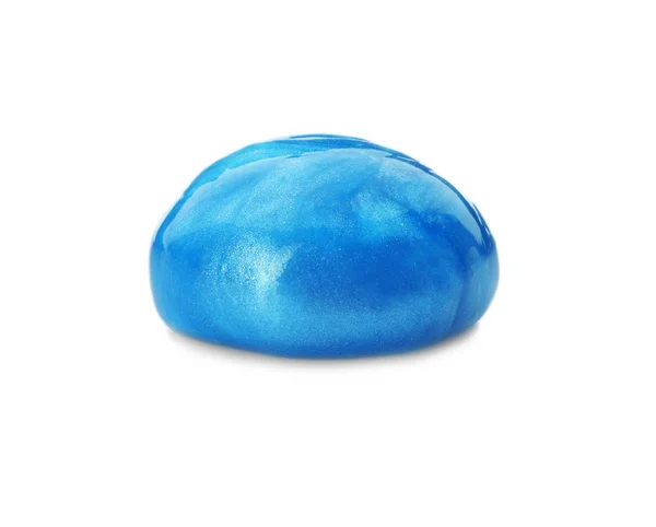 Blue Slime Isolated White Antistress Toy — 图库照片