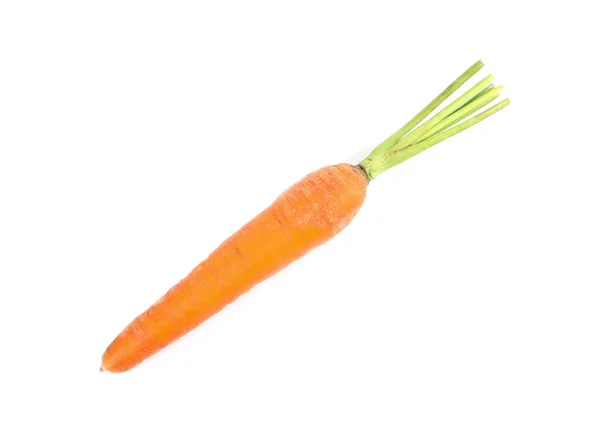 Fresco maturo succosa carota isolato su bianco — Foto Stock