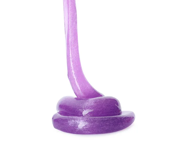 Flowing Purple Slime White Background Antistress Toy — Stock Photo, Image