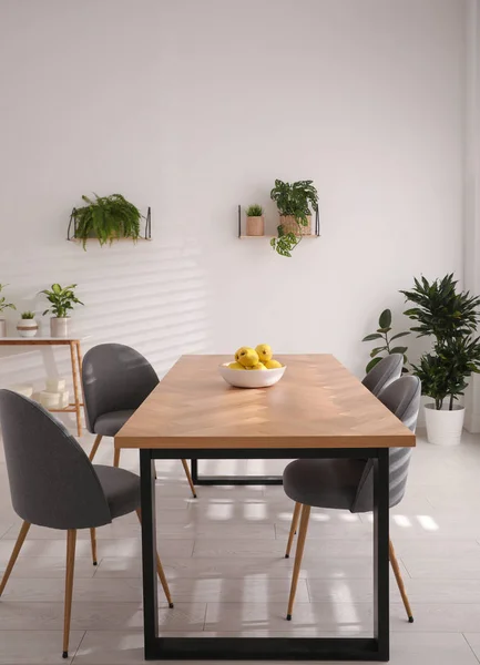 Habitación Elegante Interior Con Plantas Verdes Decoración Del Hogar — Foto de Stock