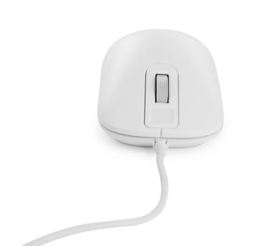 Modern kablo optik fare beyaz üzerinde izole