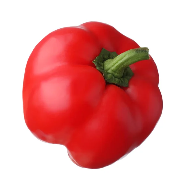 Raw red bell pepper isolated on white — Stock Photo, Image