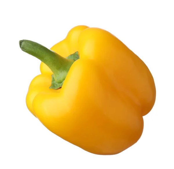 Raw yellow bell pepper isolated on white — 스톡 사진