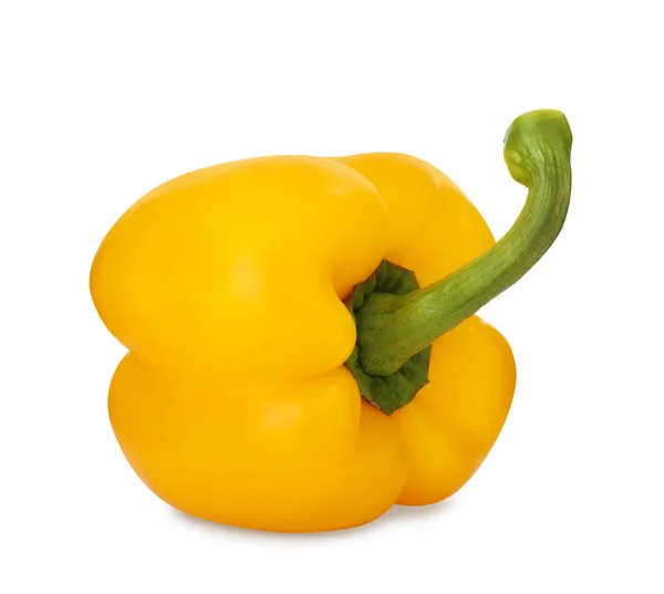 Zralá žlutá paprika izolovaná na bílém — Stock fotografie