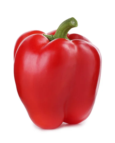 Ripe red bell pepper isolated on white — Stock Photo, Image