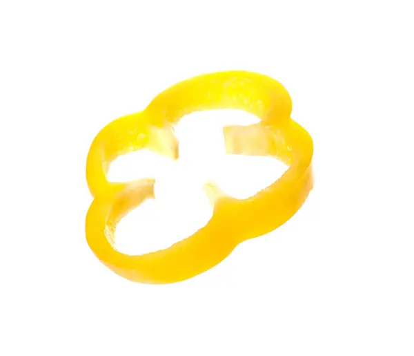 Спелый Желтый Перец Изолирован Белом — стоковое фото