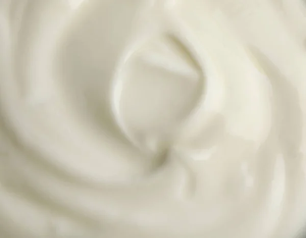 Tasty Organic Yogurt Background Top View — Stok Foto