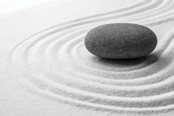 Pietra Grigia Sabbia Con Motivo Zen Meditazione Armonia — Foto Stock