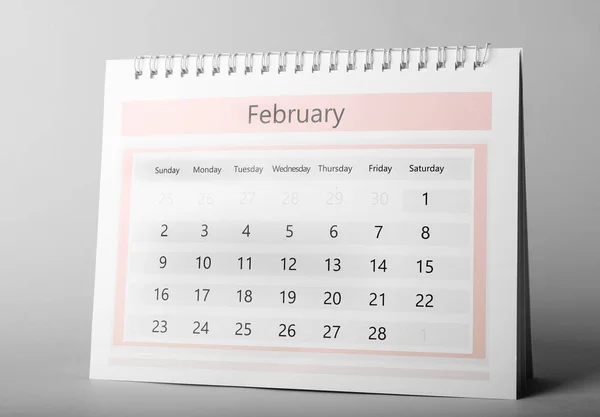 灰色背景的纸质日历. 规划概念 — 图库照片
