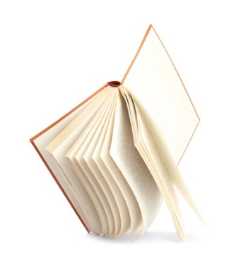 Beyaz üzerine sert kapaklı kitap