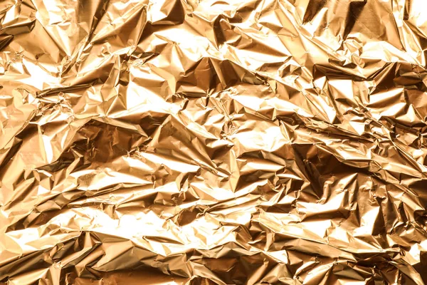 Hoja de oro arrugado como fondo, vista superior —  Fotos de Stock