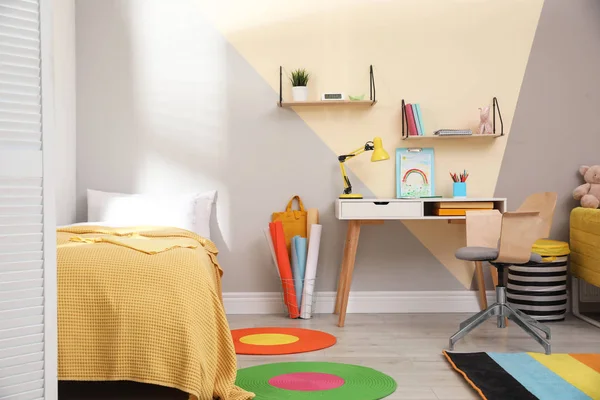 Stylish Child Room Interior Modern Furniture — Stock Photo, Image