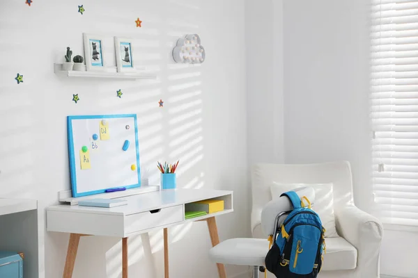 Modern child room interior with stylish furniture — ストック写真