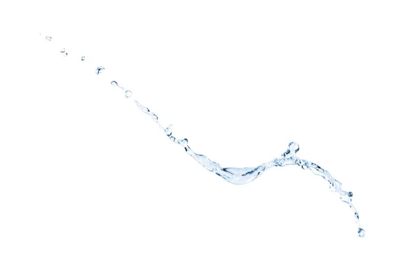 Όμορφο καθαρό νερό splash απομονώνονται σε λευκό — Φωτογραφία Αρχείου