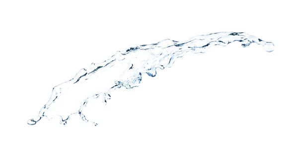 Όμορφο καθαρό νερό splash απομονώνονται σε λευκό — Φωτογραφία Αρχείου