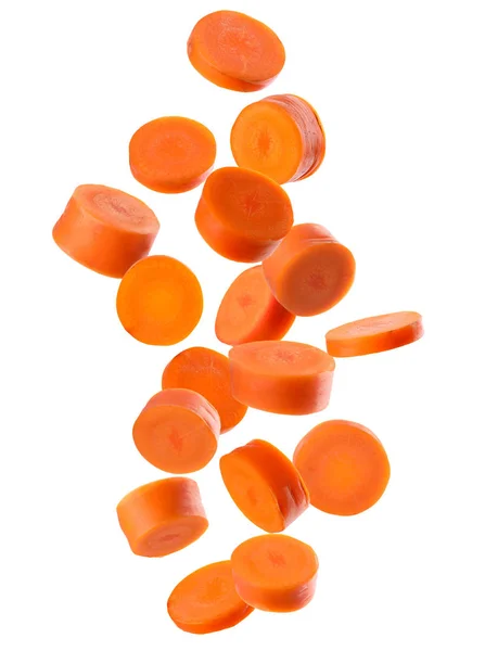 Φρέσκο ζουμερό καρότο απομονωμένο σε λευκό — Φωτογραφία Αρχείου