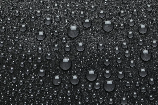 黒の背景 上面に水滴 — ストック写真