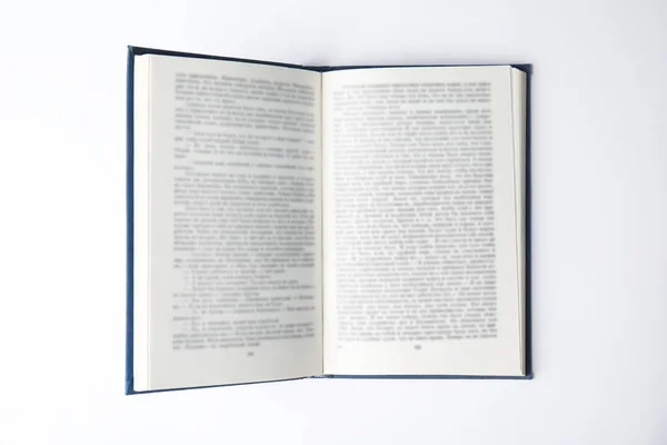 Open Book White Background Top View — Stock Photo, Image