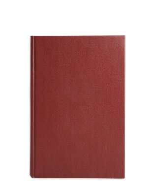 Kapalı renk ciltli kitap beyaza izole edildi