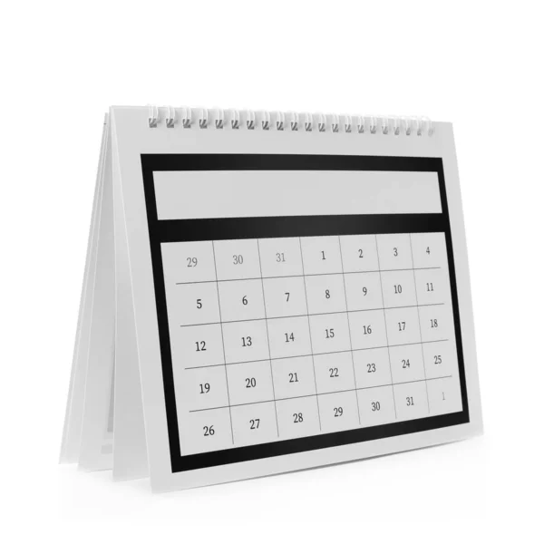 Calendrier en papier isolé sur blanc. Concept de planification — Photo