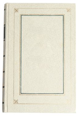 Eski kapaklı eski kitap beyaz, üst görünümde izole