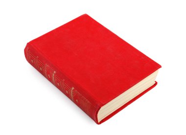 Beyaz üzerine sert kapaklı kitap