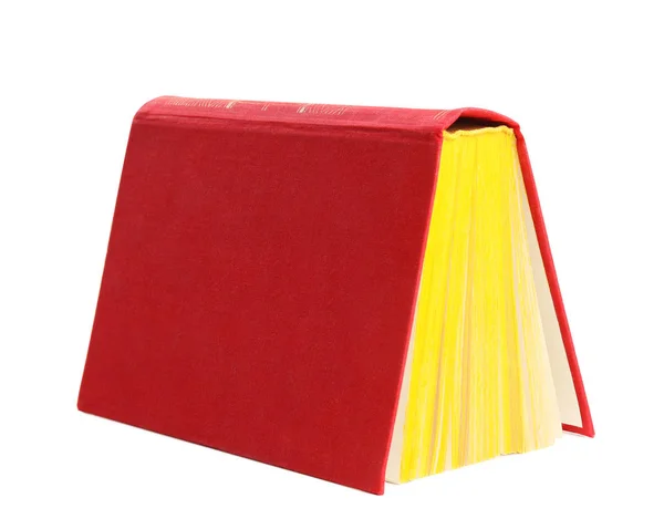 Livro com capa dura isolado em branco — Fotografia de Stock