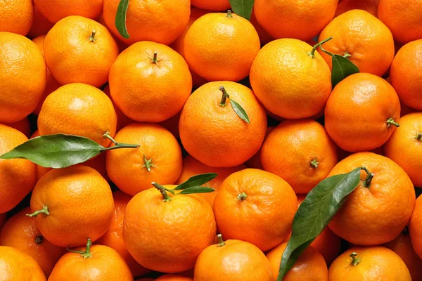 Deliciosas tangerinas suculentas maduras frescas como fundo — Fotografia de Stock