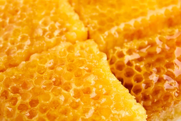 Läckra Söta Honeycombs Som Bakgrund Närbild — Stockfoto