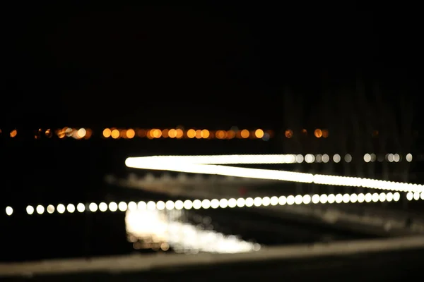 Blurred View Night City Bokeh Effect — Stock Photo, Image