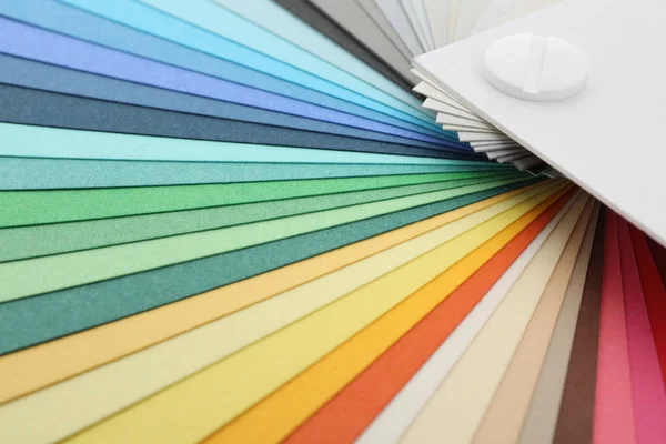 Amostras de paleta de cores como fundo, vista de close-up — Fotografia de Stock