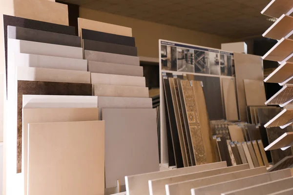 Various Ceramic Tile Samples Store Total Wholesale — Stock Photo, Image