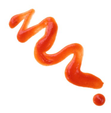 Beyaz, üst görünüm üzerinde izole lezzetli domates sosu