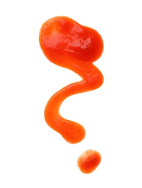 Beyaz, üst görünüm üzerinde izole lezzetli domates sosu