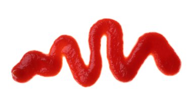 Beyaz üzerine izole edilmiş taze domates sosu.