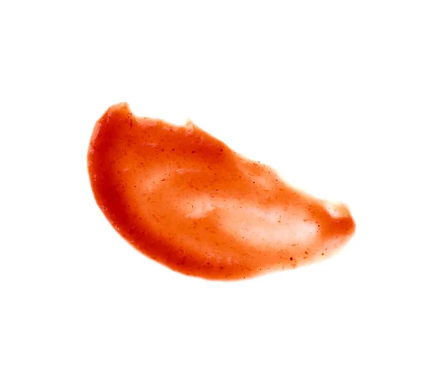 Molho de tomate saboroso isolado em branco, vista superior — Fotografia de Stock